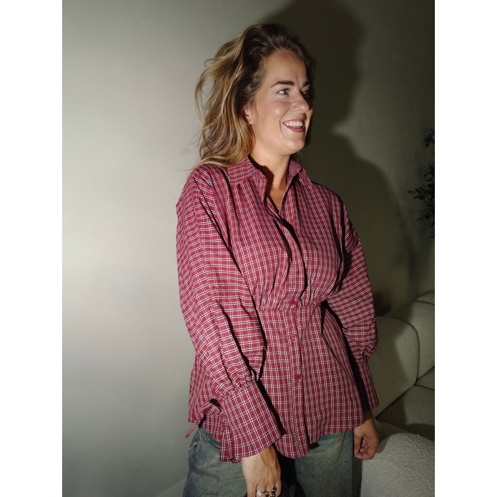Blouse ls taille ruit - bordeaux