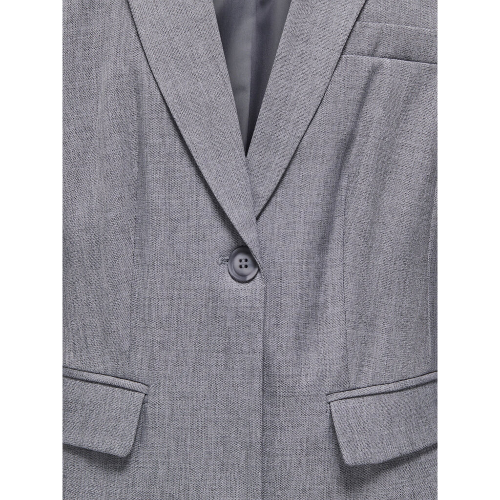 KIDS ONLY KOGLINDA LS BOYFR TEXT MEL BLAZER TLR 15379429 Medium Grey Melange Fiji Flower Text / BACK