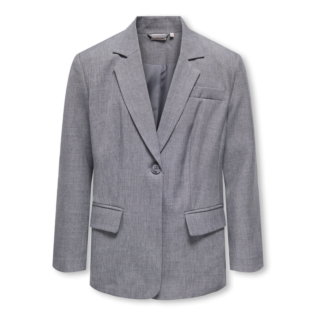 KIDS ONLY KOGLINDA LS BOYFR TEXT MEL BLAZER TLR 15379429 Medium Grey Melange Fiji Flower Text / BACK