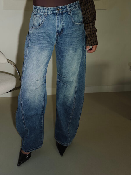 Ballon fit jeans - medium blue wash