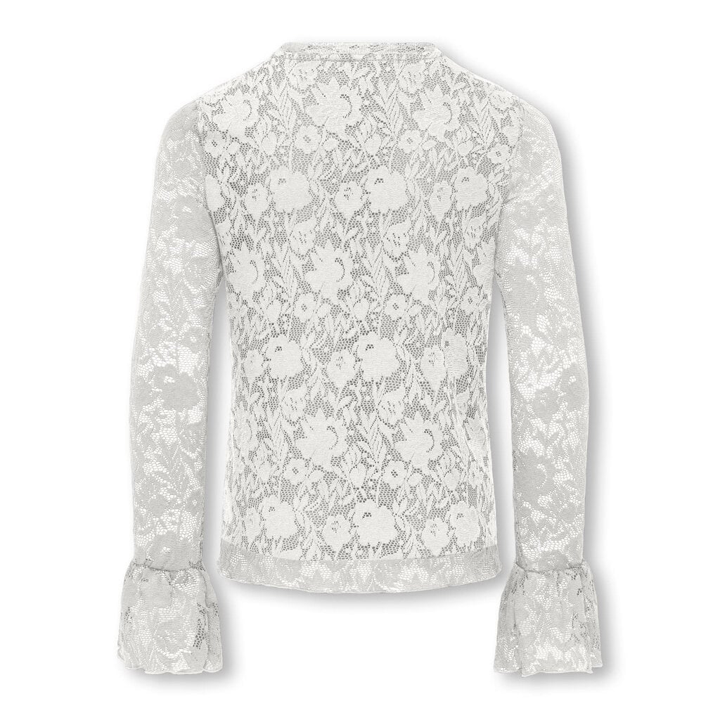 KIDS ONLY KOGTOOS L/S LACE TOP JRS 15372337 Cloud Dancer