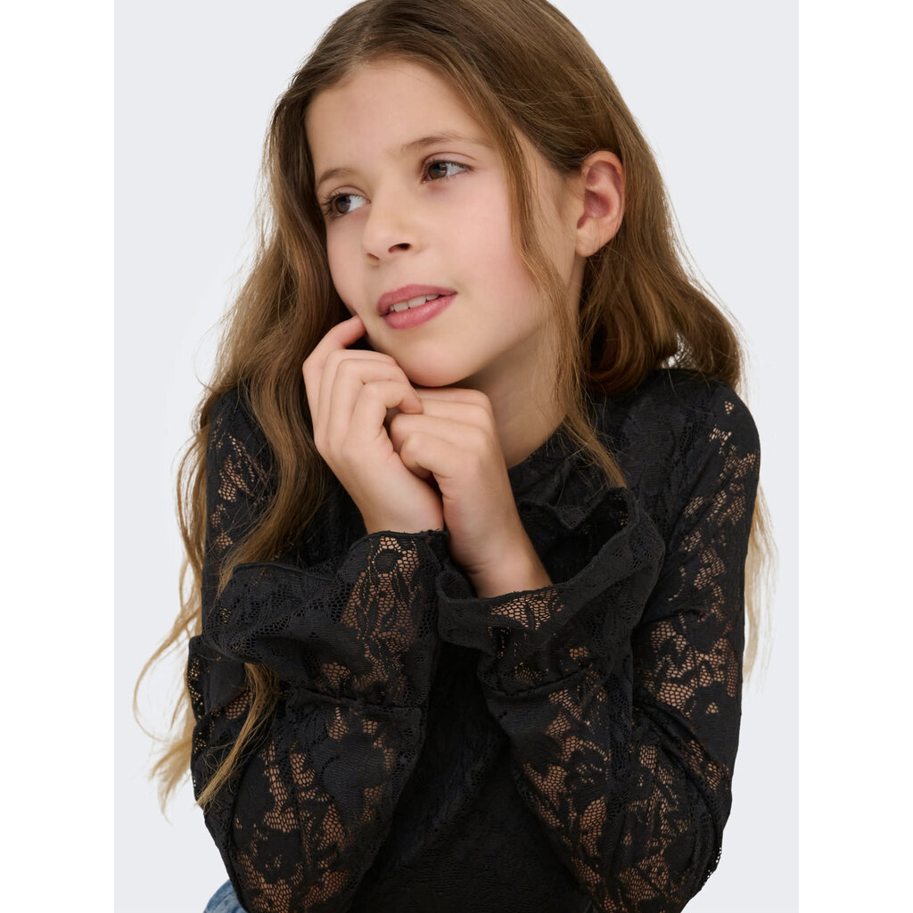 KIDS ONLY KOGTOOS L/S LACE TOP JRS 15372337 Black