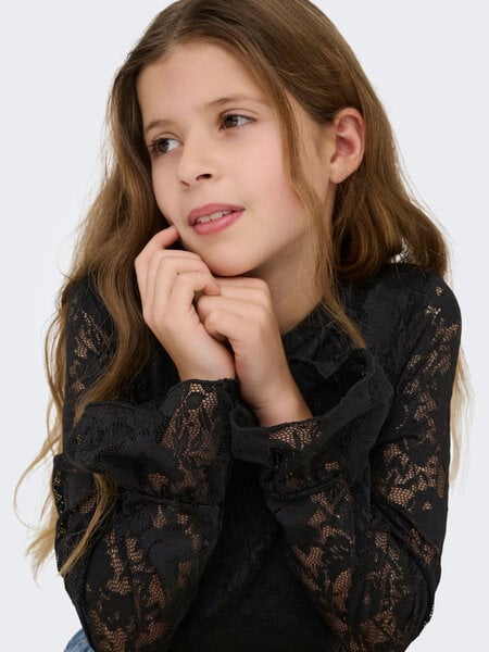 KIDS ONLY KOGTOOS L/S LACE TOP JRS 15372337 Black