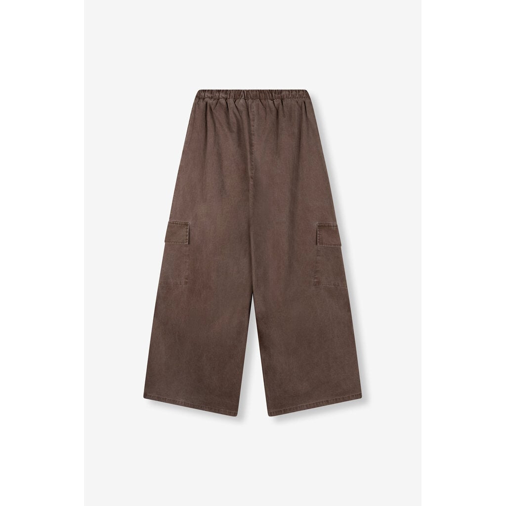 REFINED washed wide leg cargo pants MILA (R2610146295) choc brown