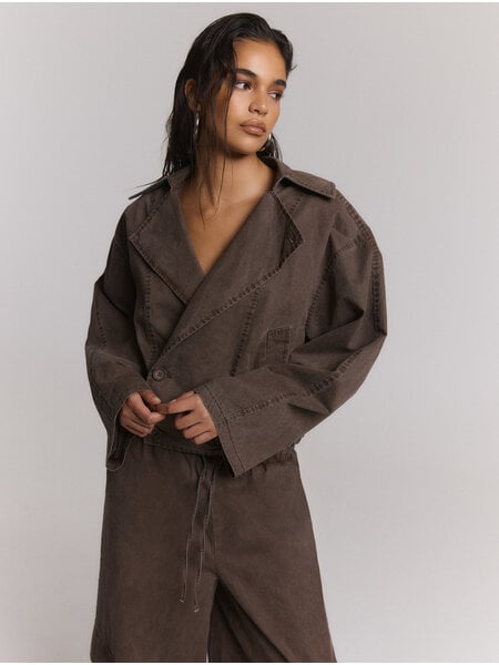 REFINED washed bomber trenchcoat JOLANDA (R2610446294) choc brown