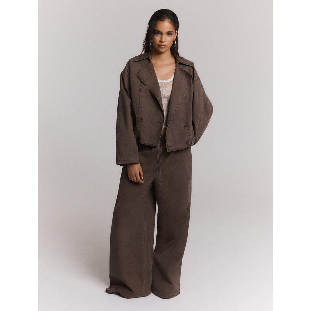 REFINED washed bomber trenchcoat JOLANDA (R2610446294) choc brown