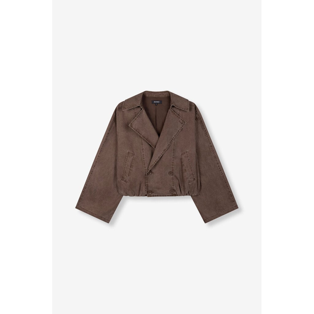 REFINED washed bomber trenchcoat JOLANDA (R2610446294) choc brown