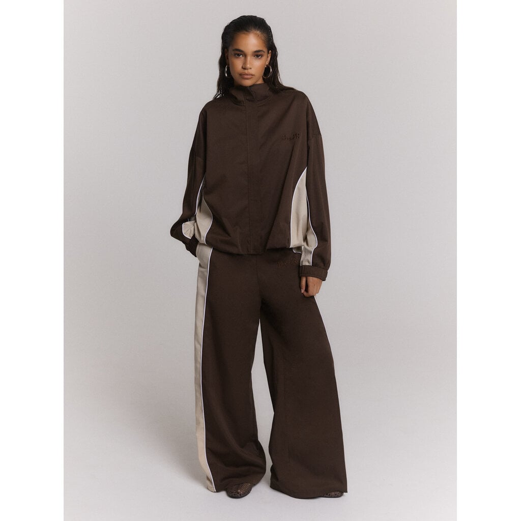 REFINED sporty wide leg pants BLAKIE (R2610151301) choc brown