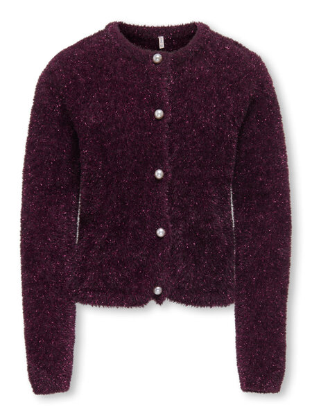 KIDS ONLY KOGPIUMO GLITTER L/S CARDIGAN KNT 15380179 Winetasting Winetasting Glitter