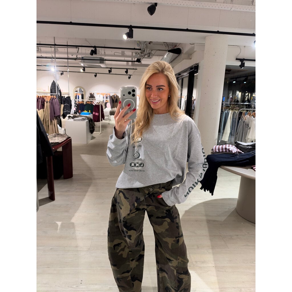 Longsleeve oversized - grey/green