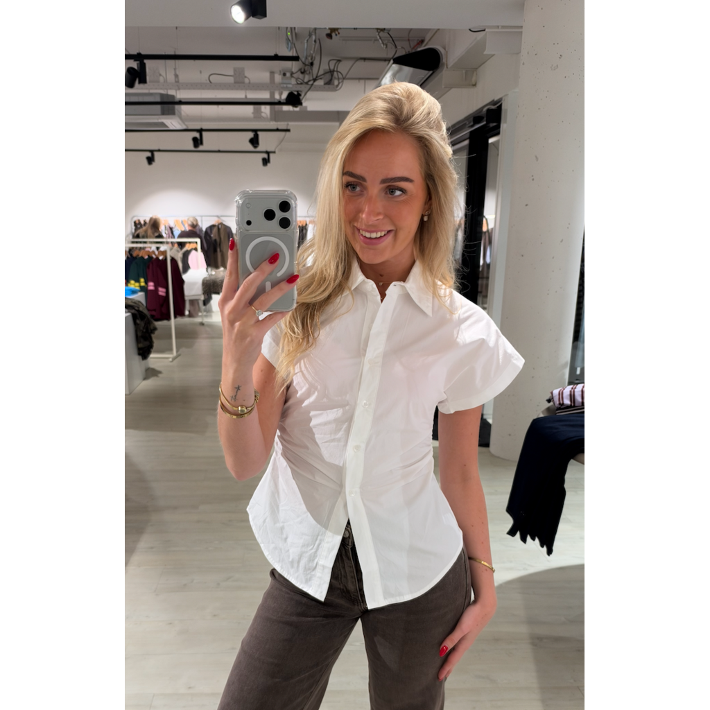 Blouse ss taille - white