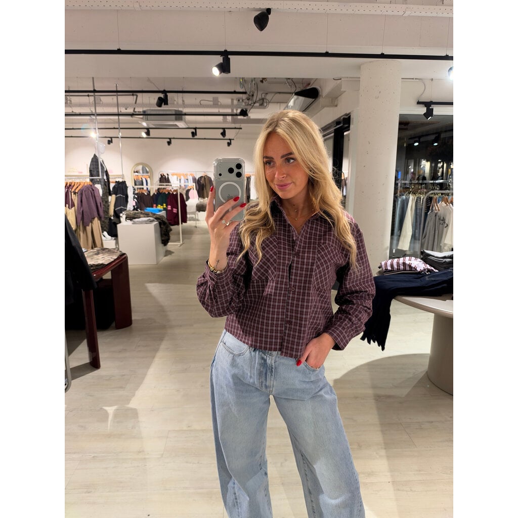 Blouse ls ruit - bordeaux