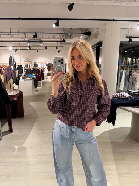 Blouse ls ruit - bordeaux
