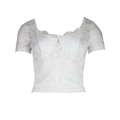 JAIMY Lace crop top white