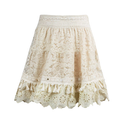 JAIMY Cleo crochet skirt beige