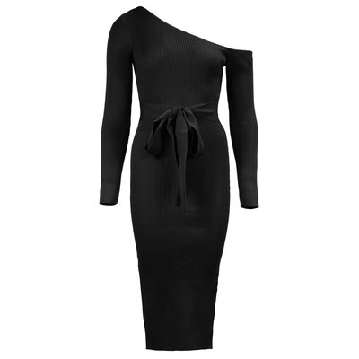 JAIMY Mavis one shoulder dress black