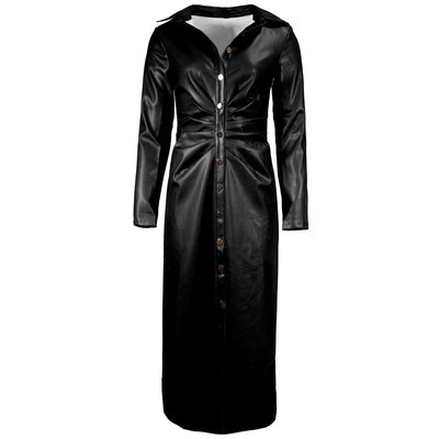 JAIMY Pip leather dress black