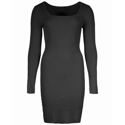 JAIMY Stella square neck dress black