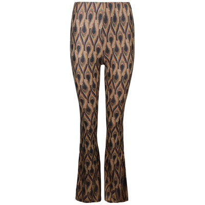 JAIMY Amaya printed sparkle flared pants beige