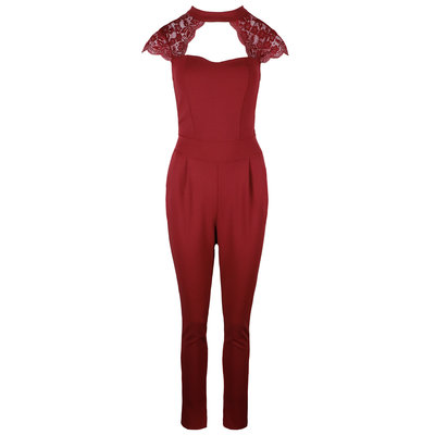 JAIMY Jasmine lace jumpsuit bordeaux
