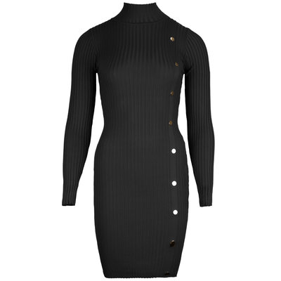 JAIMY Fiona gold button dress black