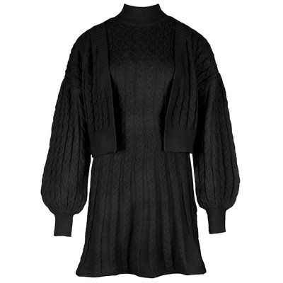 JAIMY Cable knitwear set black