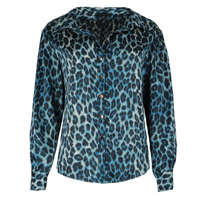 JAIMY Rylie leopard blouse blue