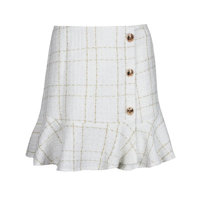 JAIMY Naomi tweed skirt white