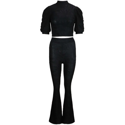 JAIMY Zebra print flared 2-piece set