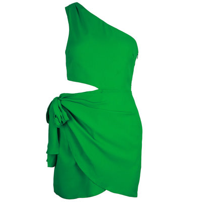 JAIMY Colette one shoulder dress green
