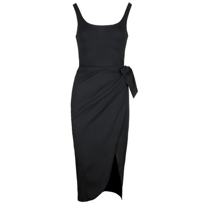 JAIMY Wrap detail basic dress black