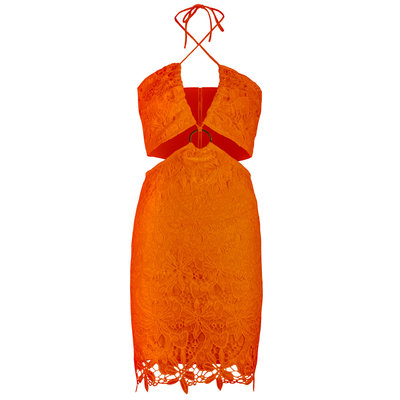 JAIMY Bella cut out dress orange