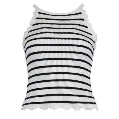 JAIMY Striped halter top white