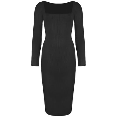 JAIMY Addyson ribbed dress black