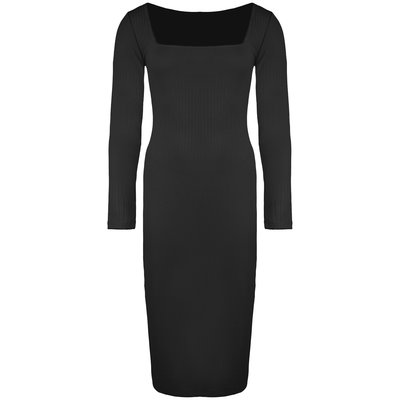 JAIMY Alexia square neck dress black