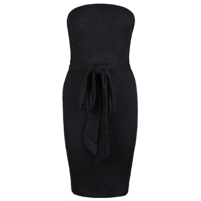 JAIMY Adalee strapless sparkle dress black