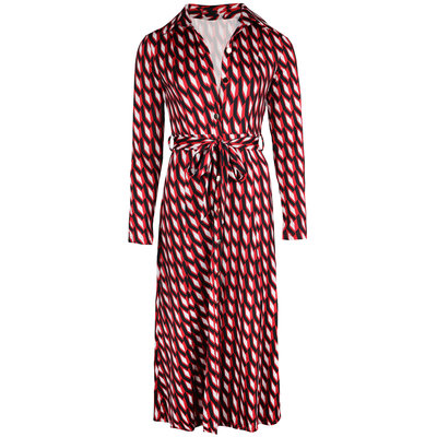 JAIMY Blakely long sleeve maxi travel dress red