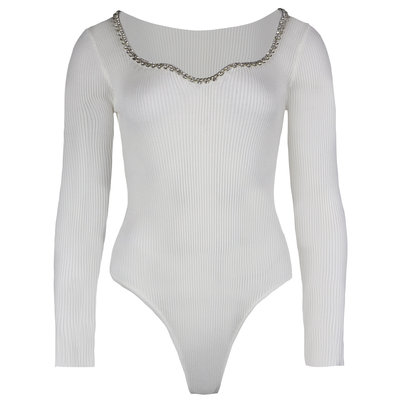 JAIMY Averi diamond ribbed body white