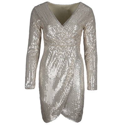JAIMY Saylor sequin dress silver