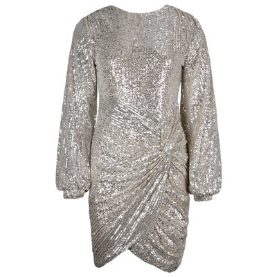 JAIMY Carter sequin dress creme/silver