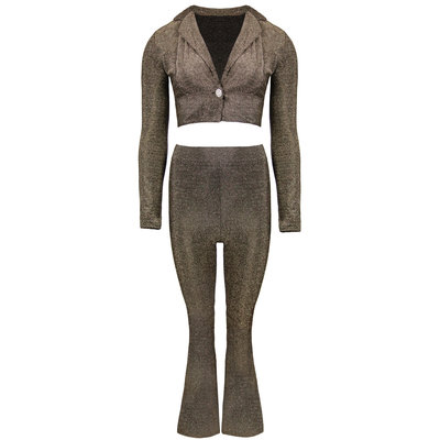 JAIMY Sparkle flared set gold
