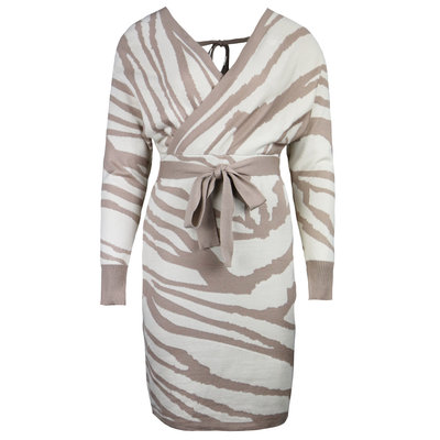 JAIMY Alina zebra comfy dress creme/beige