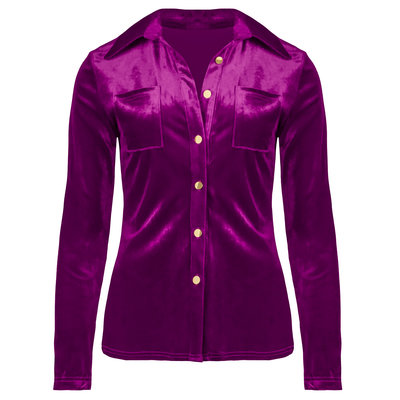 JAIMY Abby velvet blouse magenta