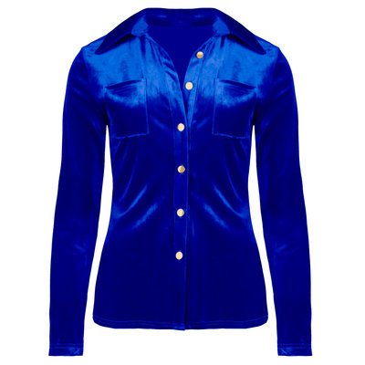 JAIMY Abby velvet blouse cobalt blue