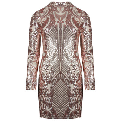 JAIMY Chelsea sequin dress rose