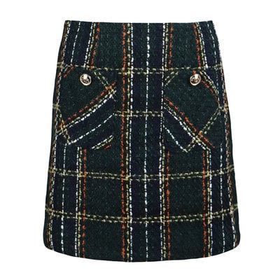 JAIMY Elia tweed skirt emerald