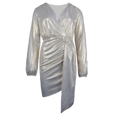 JAIMY Quinn metallic dress gold