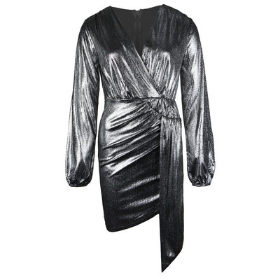 JAIMY Quinn metallic dress silver