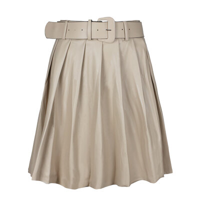 JAIMY Millie leather skirt beige