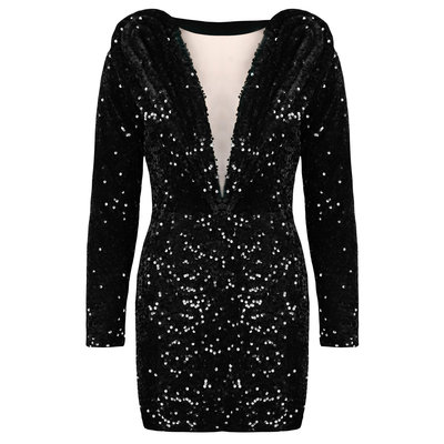 JAIMY Adalyn sequin dress black